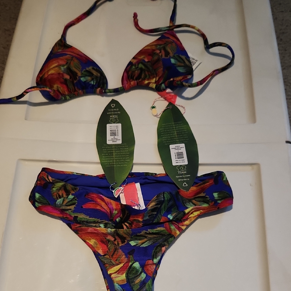 FARM Rio Multicolor Tropical Bikini Set Top S BOTTOM m
